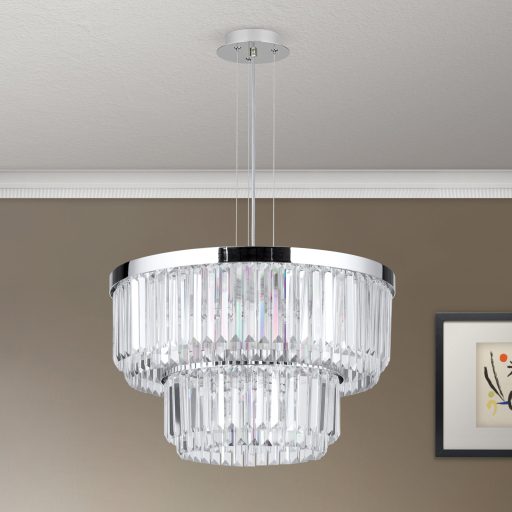 PRISM LED kristálycsillár, króm