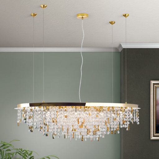 CRYSTALRIVER modern kristály csillár 21xG9, arany