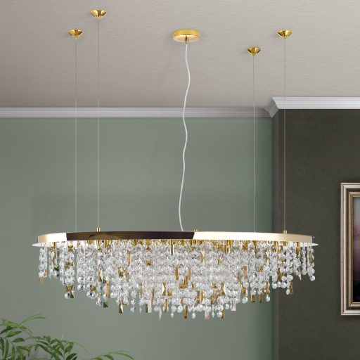CRYSTALRIVER modern kristály csillár 21xG9, arany