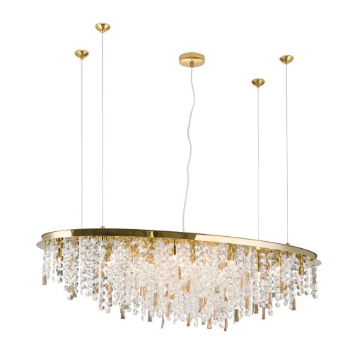 CRYSTALRIVER modern kristály csillár 21xG9, arany