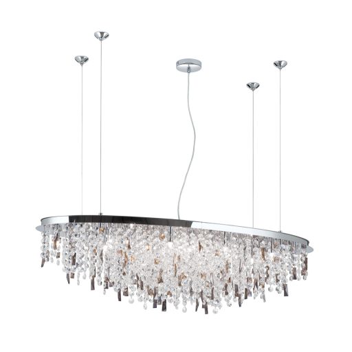 CRYSTALRIVER modern kristály csillár 21xG9, króm