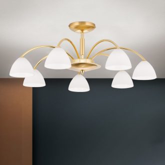 OPALDESIGN modern mennyezeti csillár, matt arany, Ø60 cm