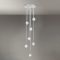 BALL modern LED mennyezeti csillár, fényes nikkel, Ø40 cm, 3000 K
