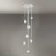 BALL modern LED mennyezeti csillár, fényes nikkel, Ø40 cm, 3000 K