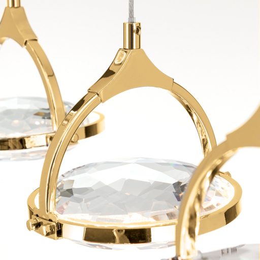 MOON modern kristály LED mennyezeti lámpa , arany, 3600lm