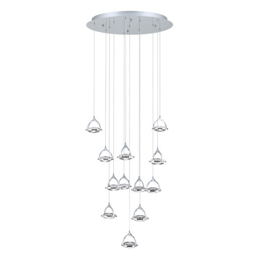 MOON modern kristály LED mennyezeti lámpa , króm, 3600lm