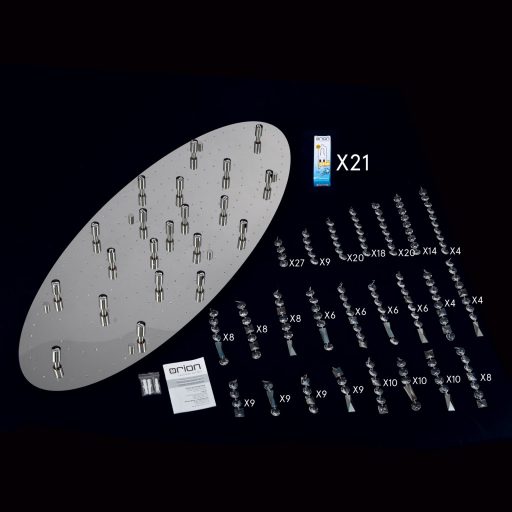 CRYSTALRIVER modern kristály mennyezeti lámpa 21xG9, króm