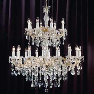 BALLROOM klasszikus csillár, arany, Ø90 cm, 18xE14