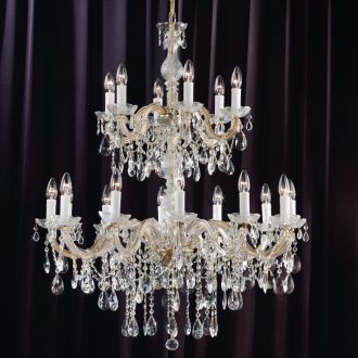 BALLROOM klasszikus csillár, arany, Ø90 cm, 24xE14