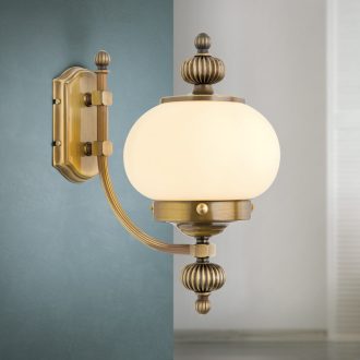   WIENER NOSTALGIE klasszikus fali lámpa, patina, felfelé világító, 32 cm