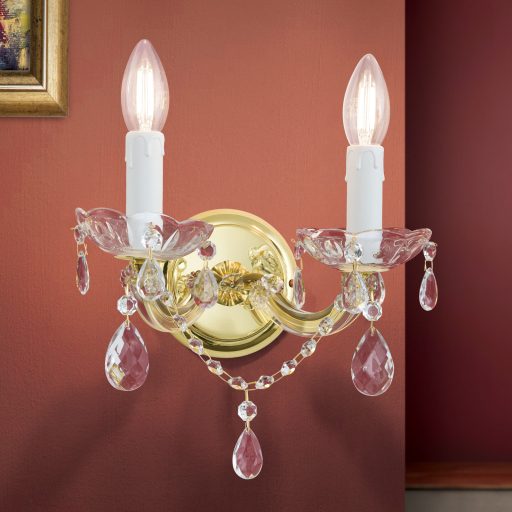 MARIE kristály fali lámpa, kettes