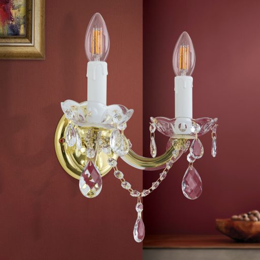 MARIE kristály fali lámpa, kettes