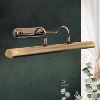 BILDER képvilágító lámpa, patina, hármas, 65 cm