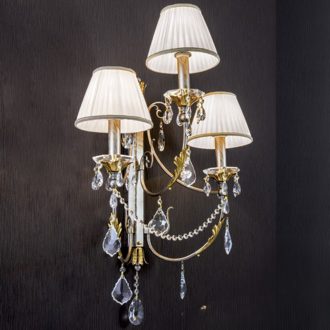 MIRAMARE klasszikus fali lámpa, ezüst-arany, 80 cm