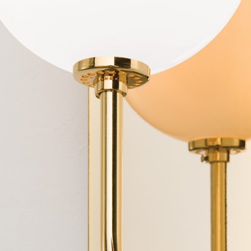 PIPES minimál fali lámpa, 24 karátos arany