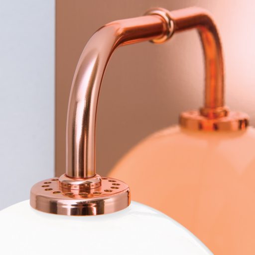 PIPES minimál fali lámpa, rose-gold