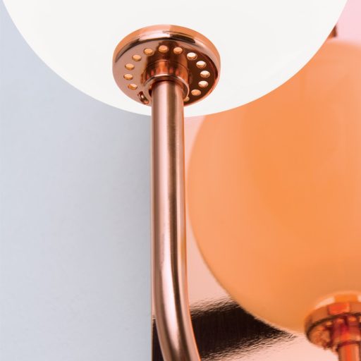 PIPES minimál fali lámpa, rose-gold