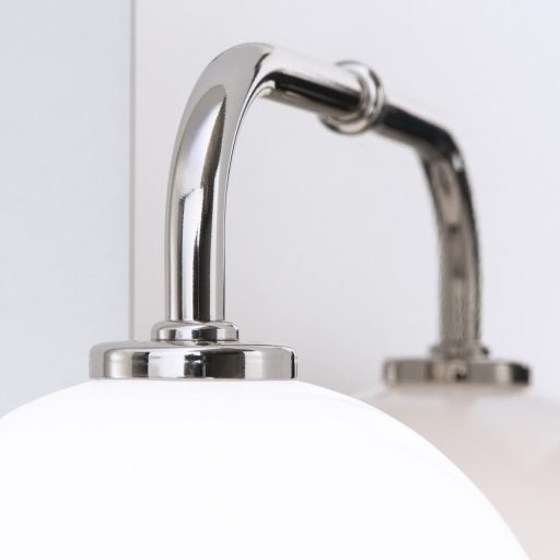 PIPES minimál fali lámpa, nikkel