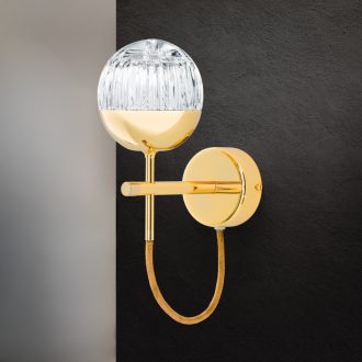 BALL modern LED fali lámpa, arany, 32 cm, 3000 K