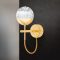 BALL modern LED fali lámpa, arany, 32 cm, 3000 K