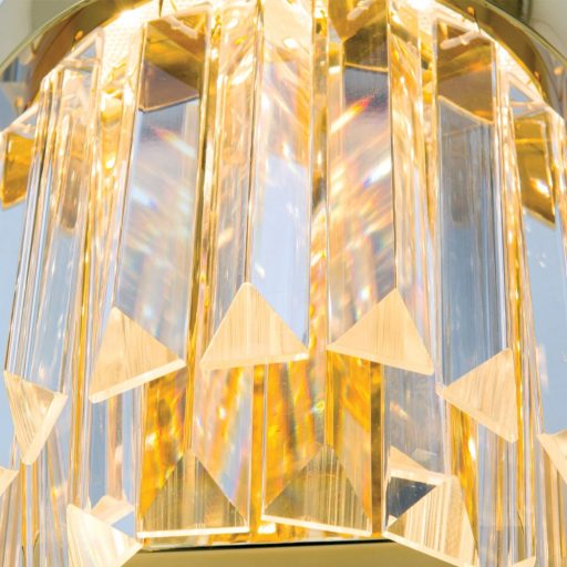 PRISM LED kristály fali lámpa, arany