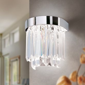 PRISM LED kristály fali lámpa, króm