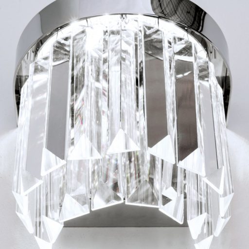 PRISM LED kristály fali lámpa, króm