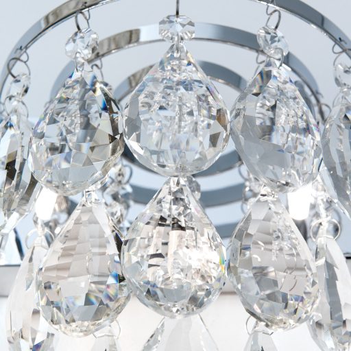 CELESTE modern kristály fali lámpa 2xG9, króm