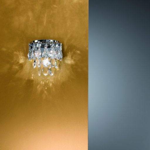 CELESTE modern kristály fali lámpa 2xG9, króm