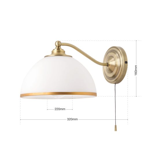 OLD LAMP klasszikus fali lámpa 1xE27, patina