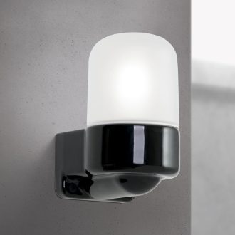 OSTIA modern fali lámpa, fekete, 14,6 cm
