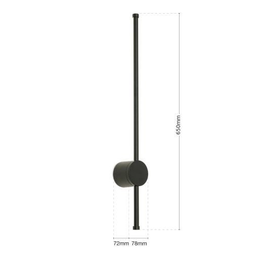 FERDINAND modern LED fali lámpa , fekete, 1450lm