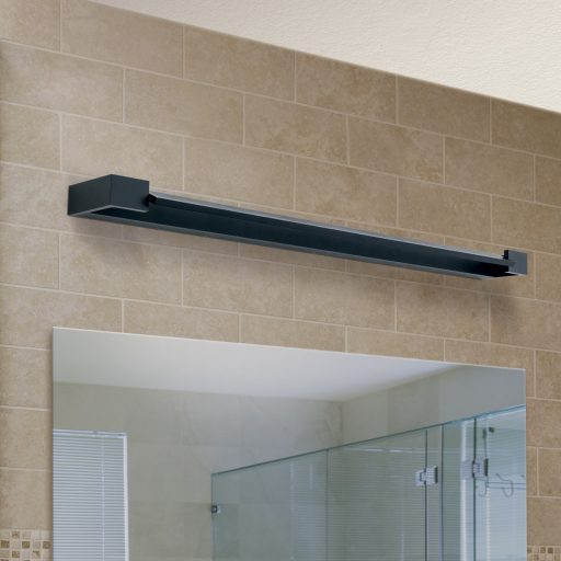 MARILYN modern LED fürdőszobai tükörmegvilágító , fekete, 2200lm