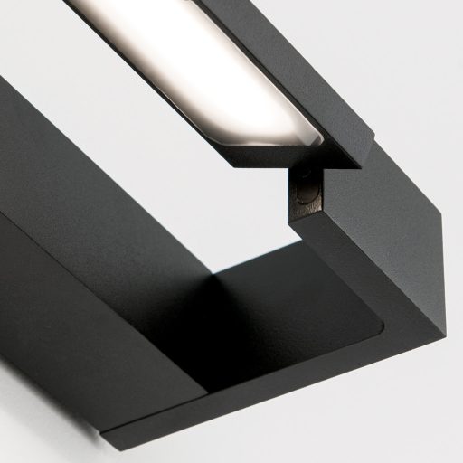MARILYN modern LED fürdőszobai tükörmegvilágító , fekete, 2200lm