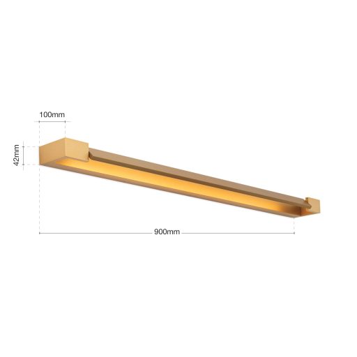 MARILYN modern LED fürdőszobai tükörmegvilágító , arany, 2200lm