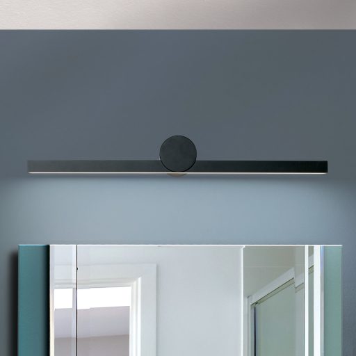 BEAUTY minimál LED fürdőszobai tükörvilágítás , matt fekete, 940lm