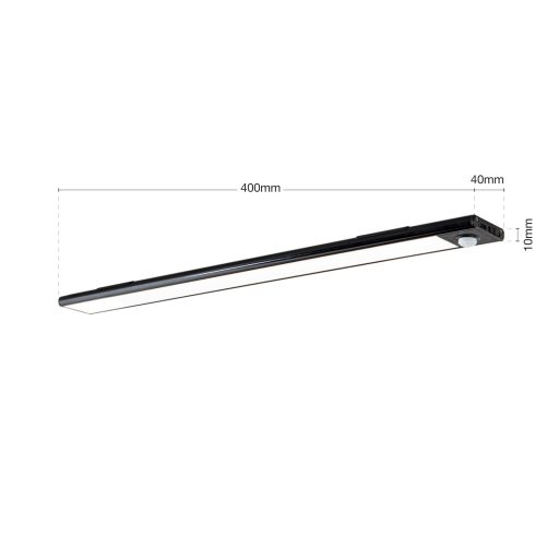 NORMAN modern LED fürdőszobai tükörmegvilágító , fekete, 130lm