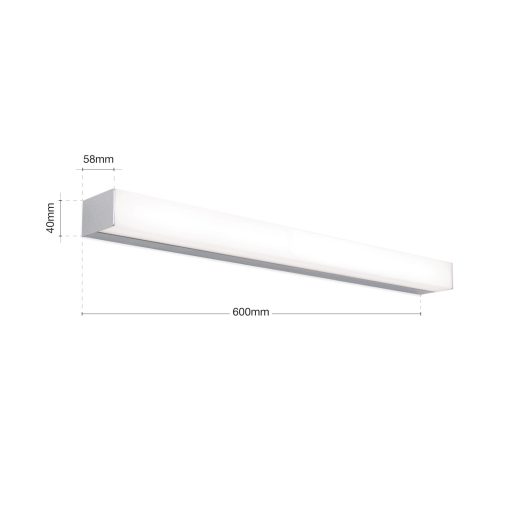 HORIZON modern CCT LED fürdőszobai tükörmegvilágító , króm, 1100lm
