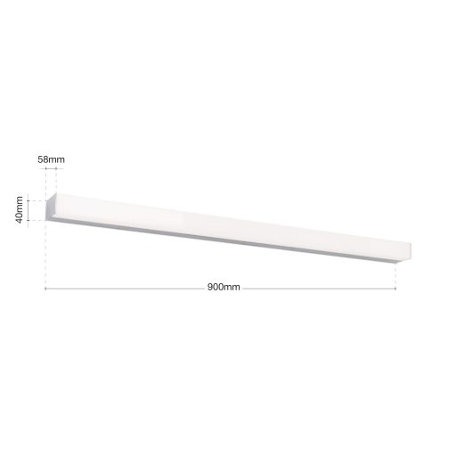 HORIZON modern CCT LED fürdőszobai tükörmegvilágító , króm, 1800lm