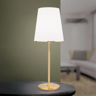 KONUS modern asztali lámpa, matt arany, 75 cm