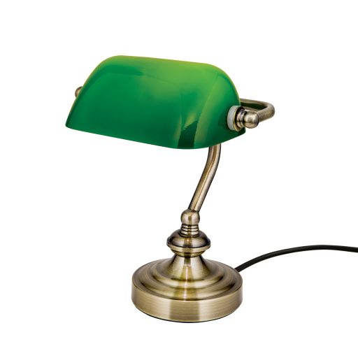 BANKERSLAMP klasszikus asztali lámpa 1xE14, zöld