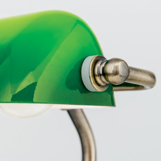 BANKERSLAMP klasszikus asztali lámpa 1xE14, zöld