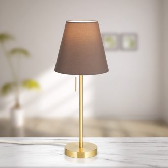   SHADE modern asztali lámpa, matt sárgaréz, kis méret, 47 cm