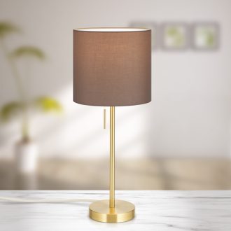   SHADE modern asztali lámpa, matt sárgaréz, kis méret, 48 cm