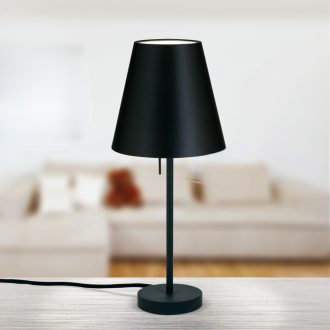 SHADE modern asztali lámpa, fekete, kis méret, 47 cm