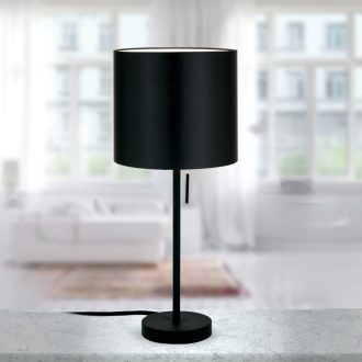 SHADE modern asztali lámpa, fekete, kis méret, 48 cm