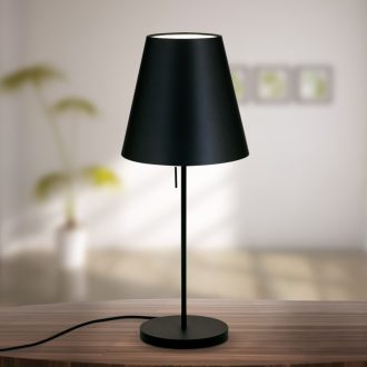 SHADE modern asztali lámpa, fekete, nagy méret, 70 cm