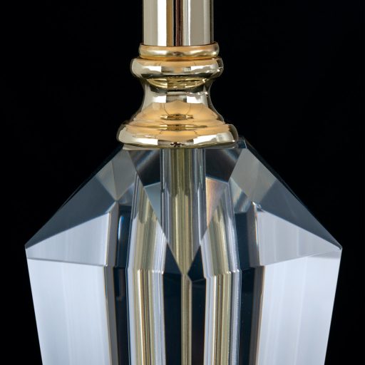 VERONIQUE kristály asztali lámpa, négyzet, arany