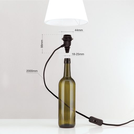 BOTTLE modern asztali lámpa 1xE27, fekete