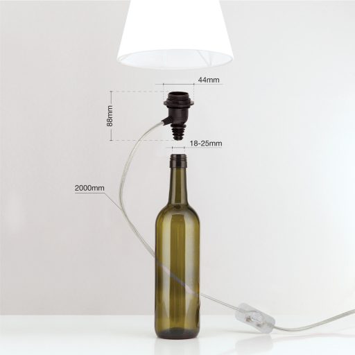BOTTLE modern asztali lámpa 1xE27, átlátszó